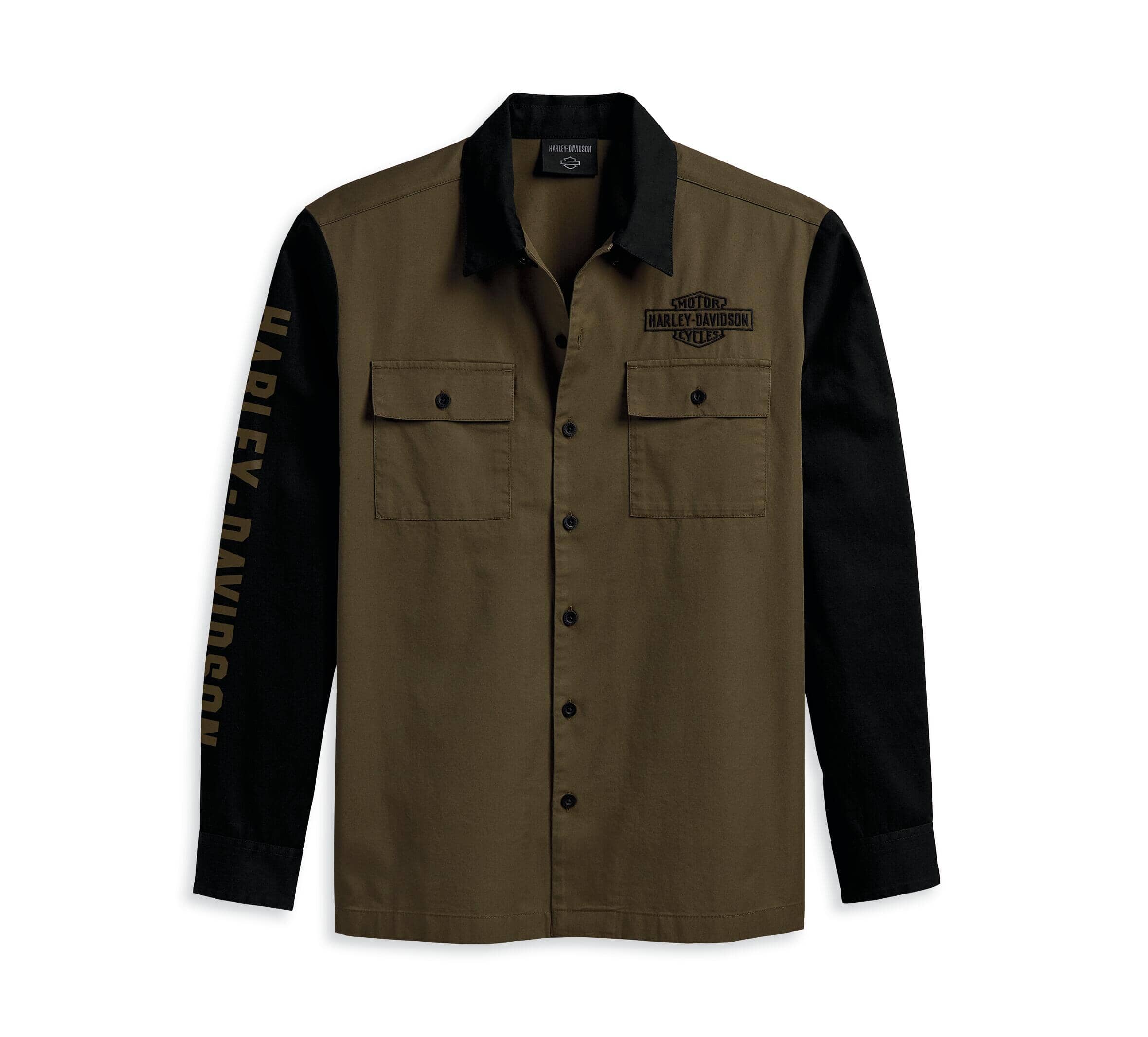 harley davidson dress shirts for men Harley-Davidson Men's Pinstripe Motorcycle Work Shirt, Brown Button front and cuffs Harley-Davidson Men's Button Down Bar