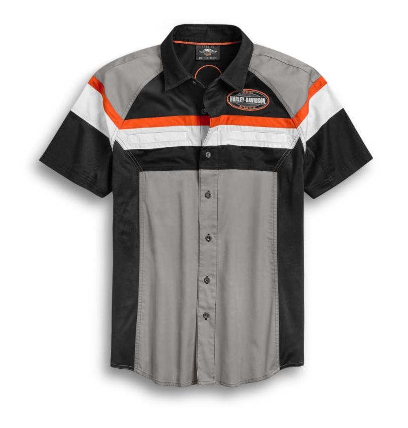 Harley-Davidson Men's Performance Mesh Side Colorblock Shirt - 96376-20VM