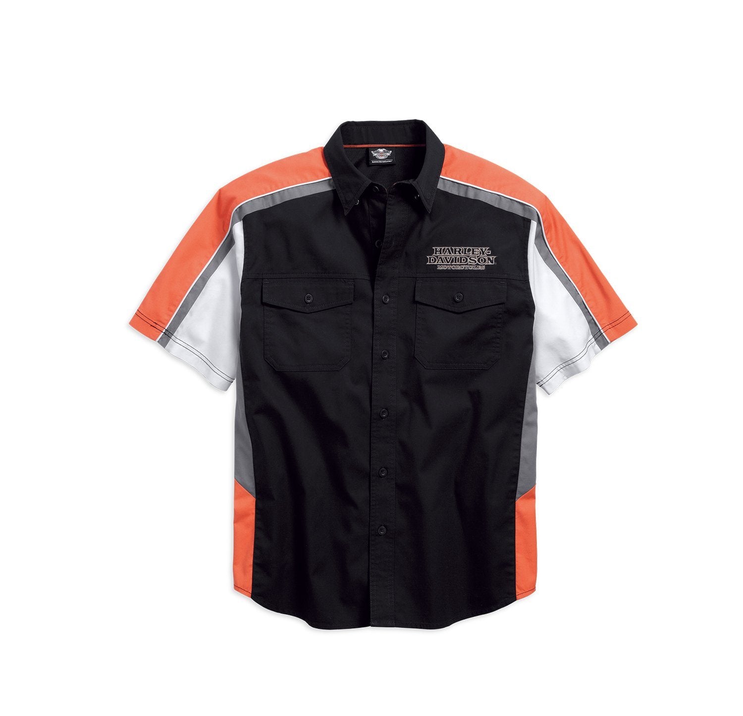 Harley-Davidson Men's Performance Vented Pinstripe Flames Shirt 99046-16VM