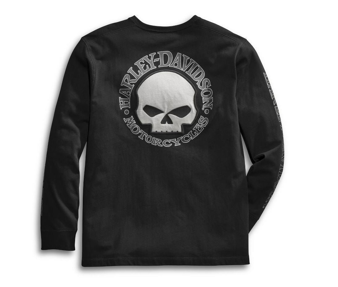 Harley-Davidson® Men's Skull Long Sleeve Tee - Black - 99091