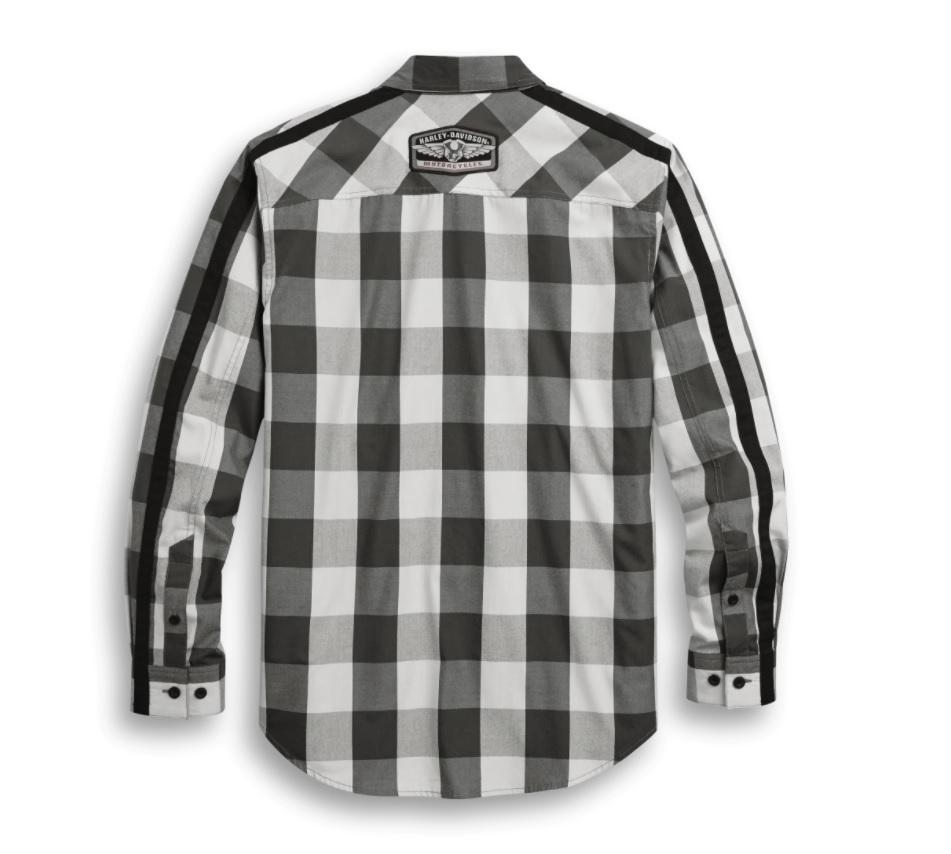 Harley-Davidson Men's Sleeve Stripe Plaid Shirt - 96303-20VM