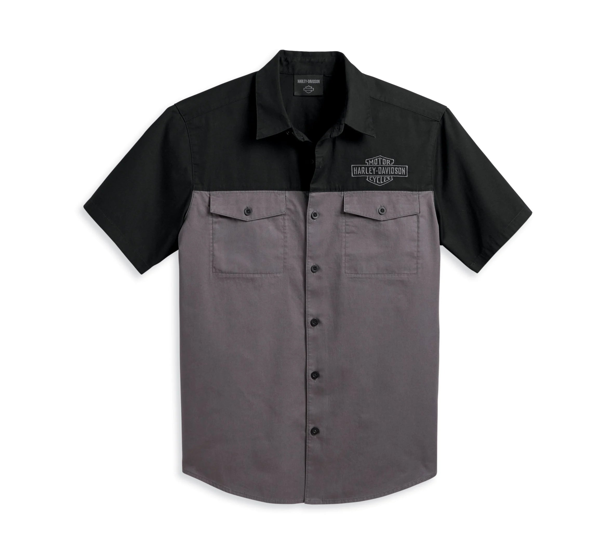 Harley-Davidson Men's Staple Colorblock Shirt, Black - 96152-23VM
