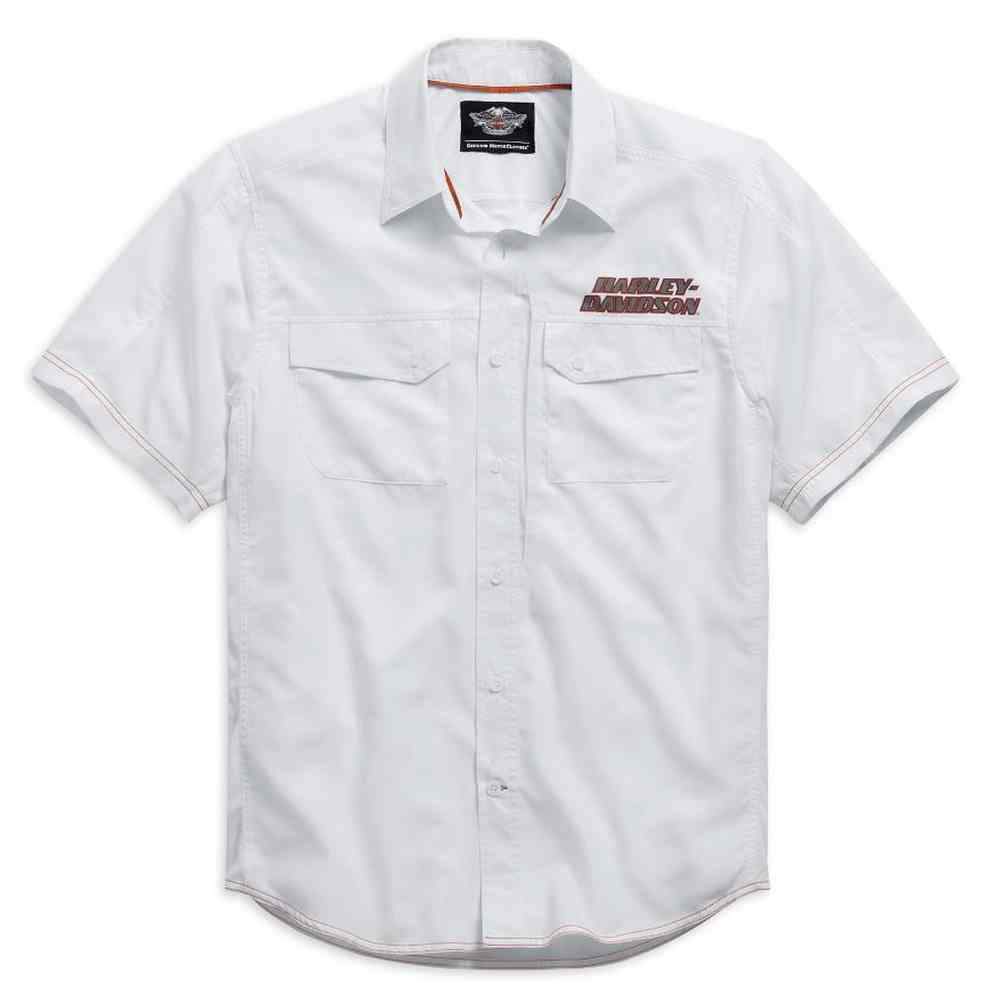 Harley-Davidson Men's White Short Sleeve Performance Shirt - 99015-15VM