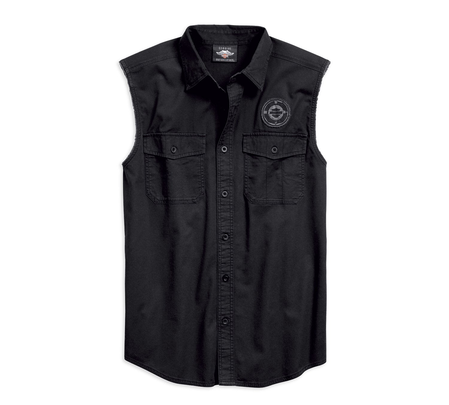 Harley-Davidson Men's Packed B&S Chest Pocket Short Sleeve T-Shirt - Black