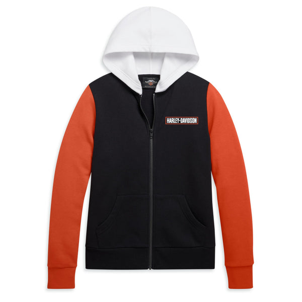 トップス Harley Davidson zip hoodie Harley-Davidson® Women's Colorblock Full Zip Hoodie - 96137-21VW