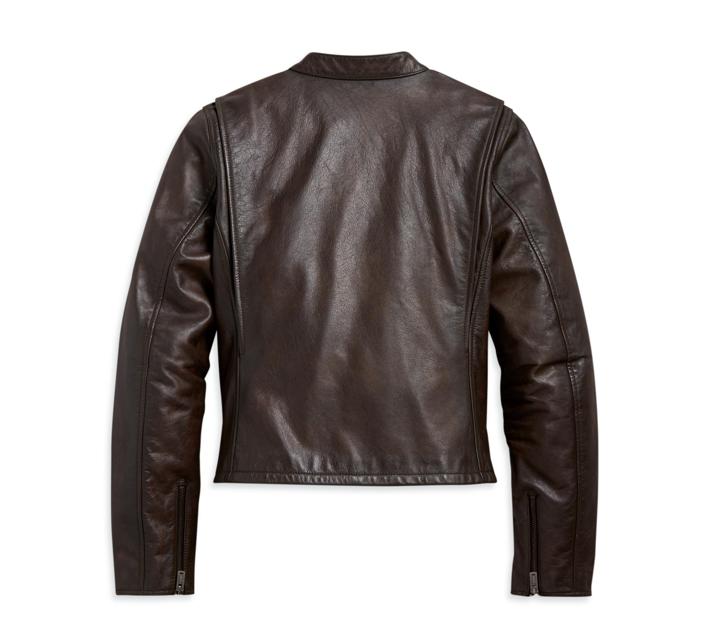 Harley-Davidson® Women's Leather Jacket, Brown - 97008-21VW