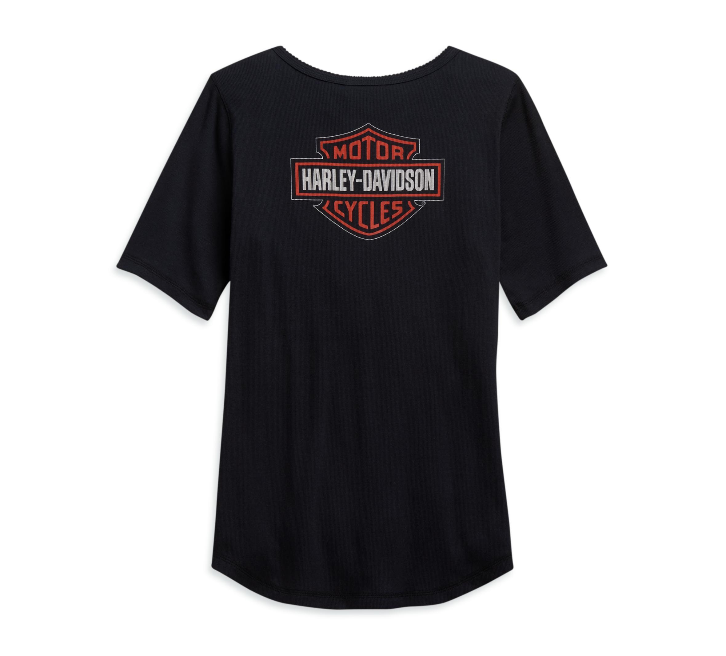 Harley-Davidson Women's Logo Henley - 96148-21VW
