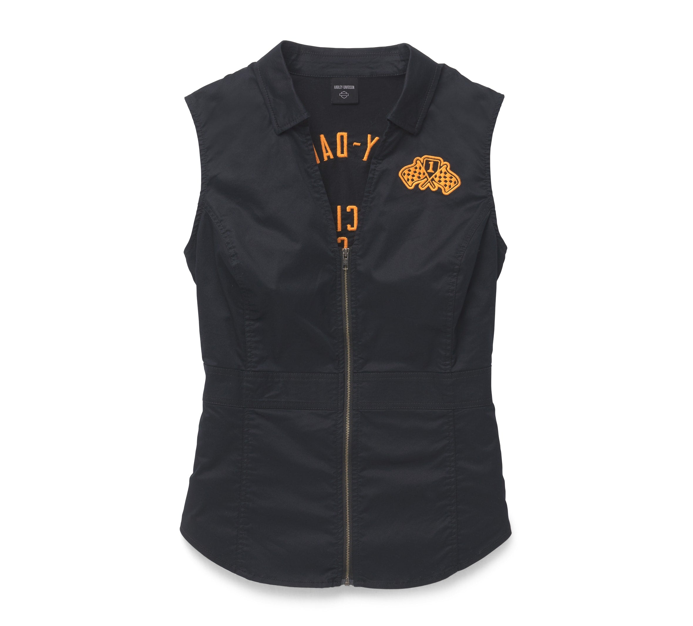 Harley-Davidson Women's Ritual Racing Sleeveless Shirt, Black - 96664-22VW
