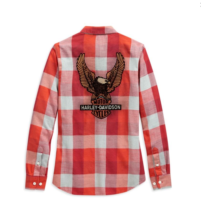 Harley-Davidson Women's Vintage Eagle Plaid Shirt - 99124-20VW
