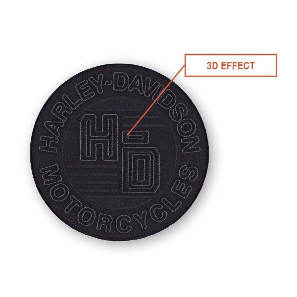 Harley-Davidson® Embroidered 3D Forged Circle Emblem Patch - EM324304