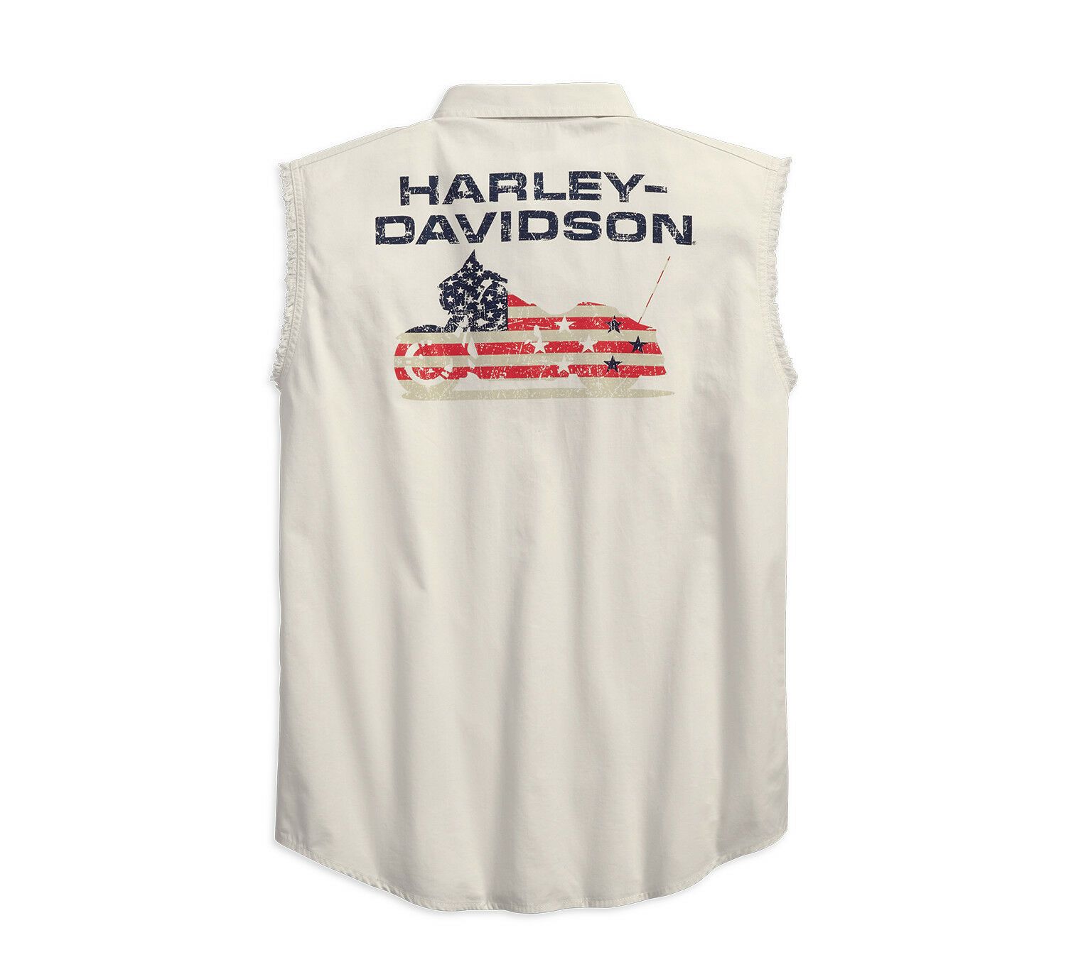Harley-Davidson® Men's Americana Sleeveless Blowout Shirt, Off-White 96185-18VM