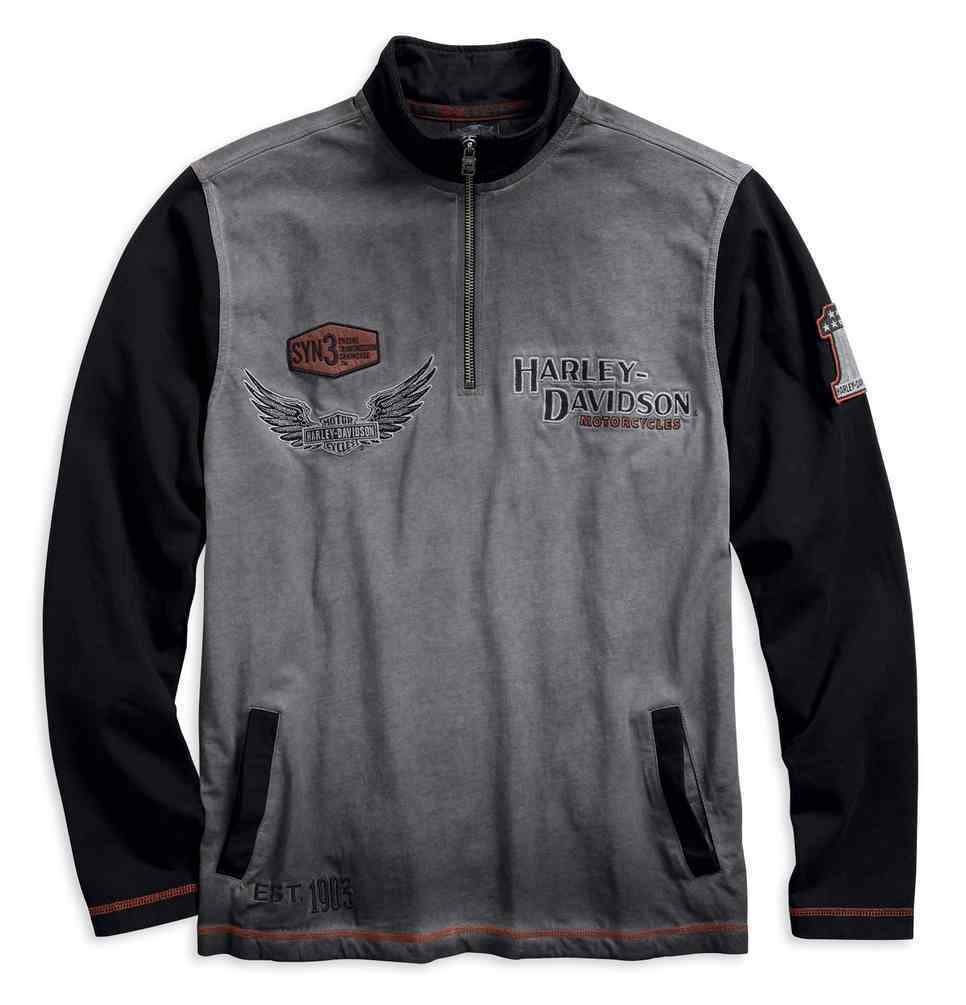 Harley-Davidson® Men's Iron Block Colorblocked 1/4-Zip Pullover 99009-17VM