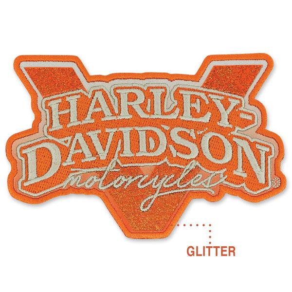 Harley-Davidson® V-Twin Power Small Glitter Patch - EM1325792