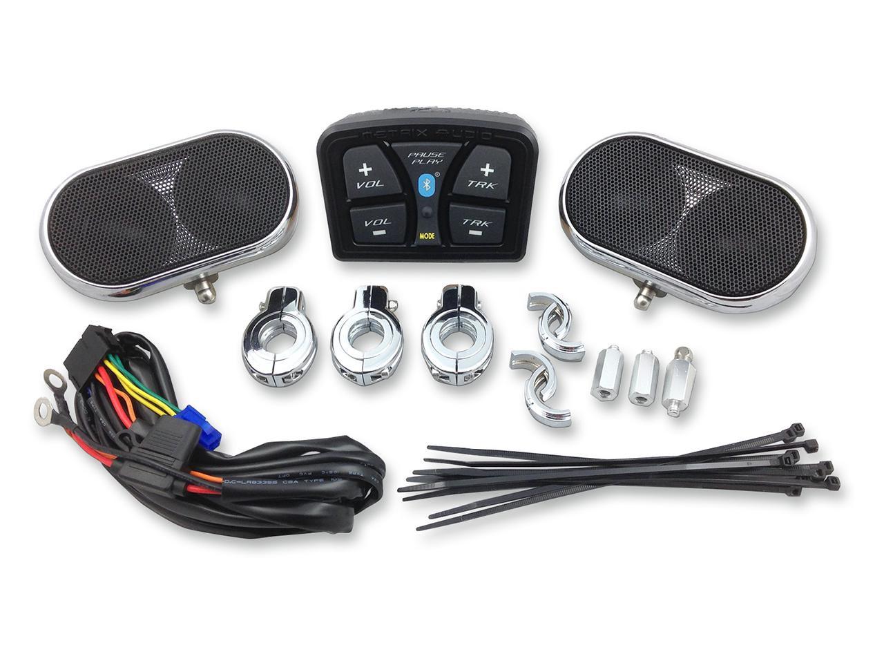 Metrix MA-4BT Universal Handle Bar Mounted Audio Kit with Built-in Bluetooth