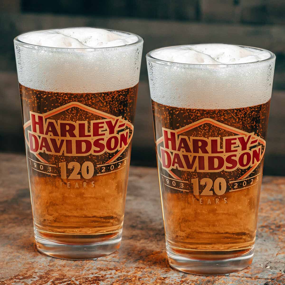 PRE-ORDER Harley-Davidson 120th Anniversary Pint Glass Set - HDX-98733